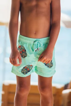 Les Canebiers All Over Mex Kids - Green Water<Enfant Garçons