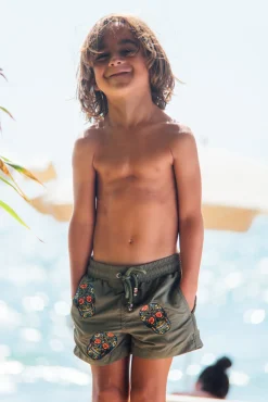 Les Canebiers All Over Mex Kids - Khaki<Enfant Garçons