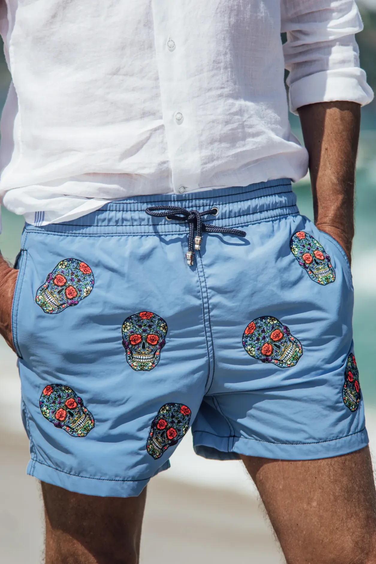 Les Canebiers All Over Mex - Sky Blue<Homme Mex|Best Sellers