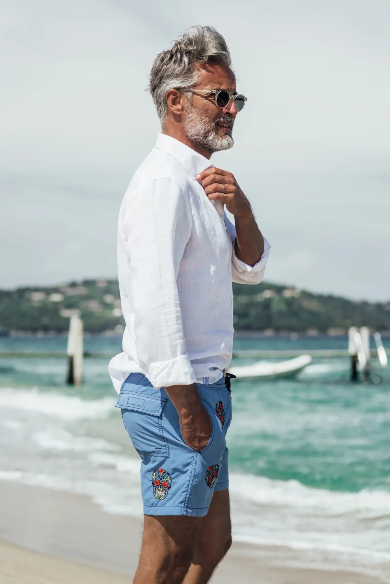 Les Canebiers All Over Mex - Sky Blue<Homme Mex|Best Sellers