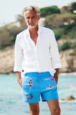 Les Canebiers All Over Saint-Barth - Blue<Homme Places|Best Sellers