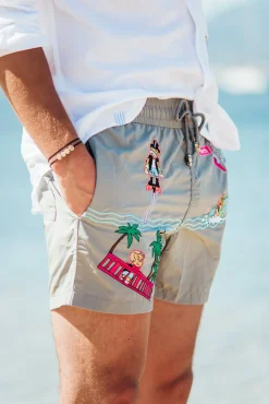 Les Canebiers All Over Saint-Barth - Grey<Homme Places|Best Sellers
