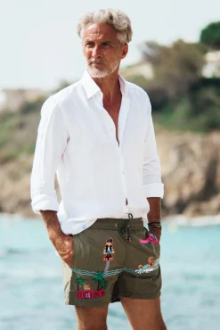 Les Canebiers All Over Saint-Barth - Khaki<Homme Places|Best Sellers