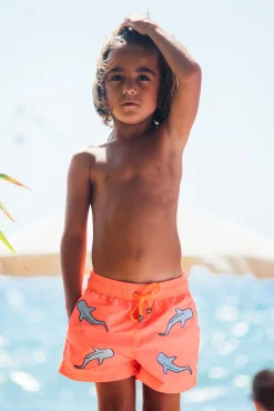 Les Canebiers All Over Shark Kids - Orange<Enfant Garçons