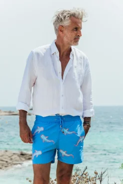Les Canebiers All Over Shark - Sky Blue<Homme Shark|Best Sellers