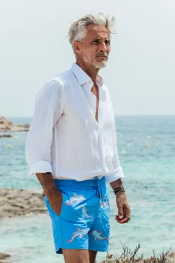 Les Canebiers All Over Shark - Sky Blue<Homme Shark|Best Sellers