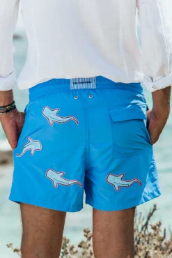 Les Canebiers All Over Shark - Sky Blue<Homme Shark|Best Sellers