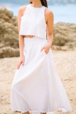 Les Canebiers Brusquet Skirt - White<Femme Jupes