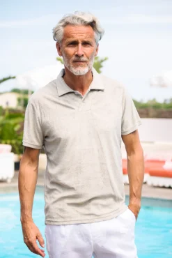 Les Canebiers Cabanon Polo - Grey<Homme Polos