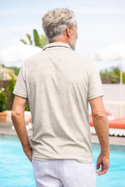 Les Canebiers Cabanon Polo - Grey<Homme Polos