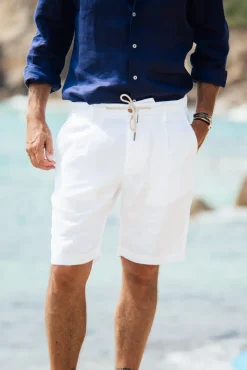 Les Canebiers Cimes Short - White<Homme Shorts
