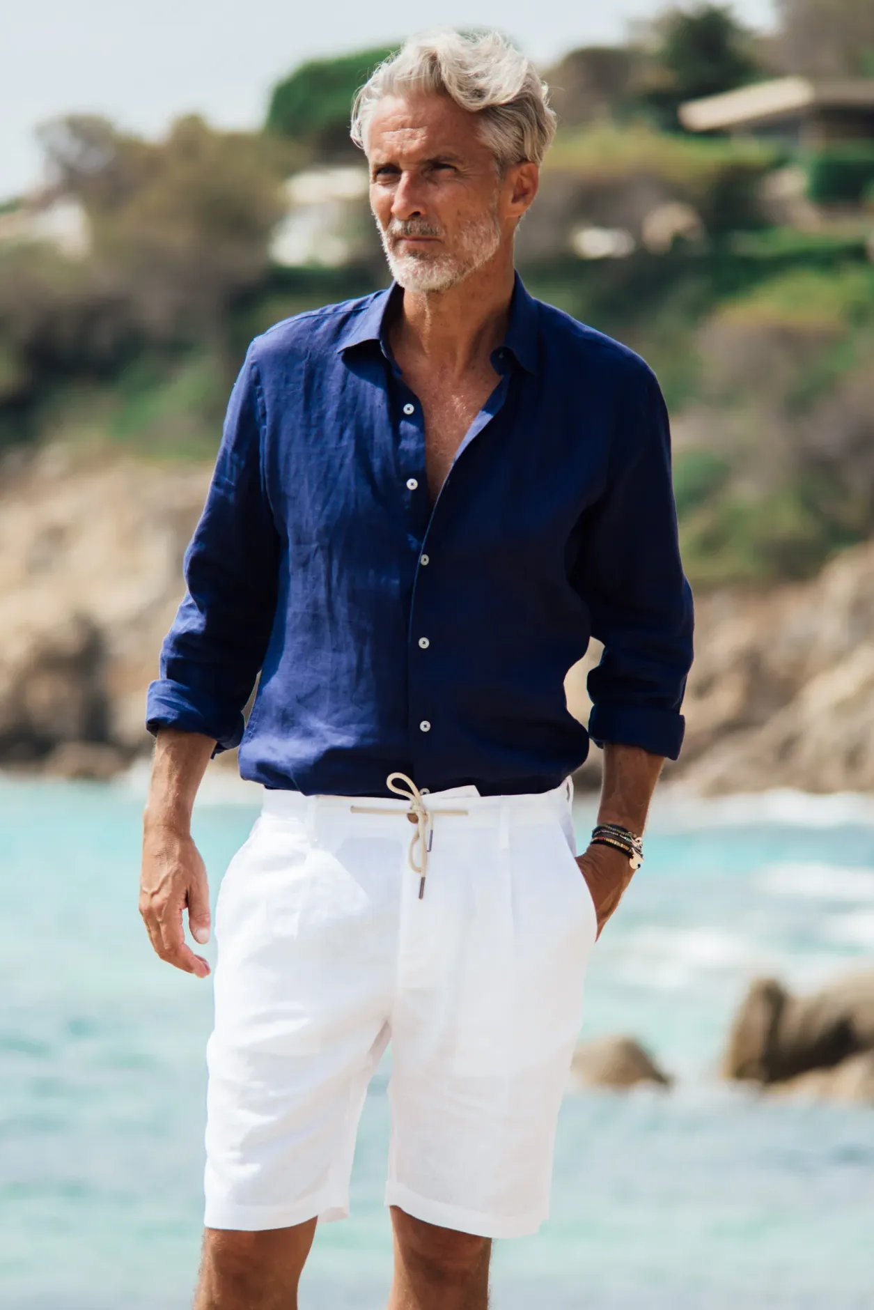 Les Canebiers Cimes Short - White<Homme Shorts
