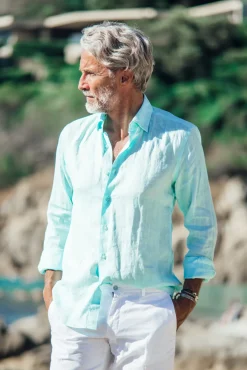 Les Canebiers Divin - Light Green<Homme Chemises