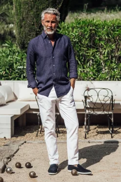 Les Canebiers Divin - Navy<Homme Chemises