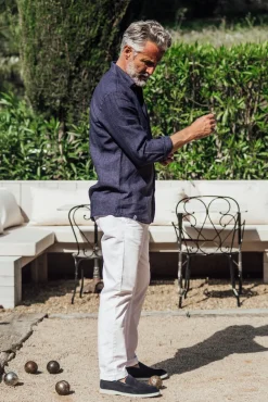 Les Canebiers Divin - Navy<Homme Chemises