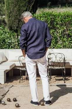 Les Canebiers Divin - Navy<Homme Chemises