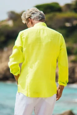 Les Canebiers Divin - Neon Yellow<Homme Chemises
