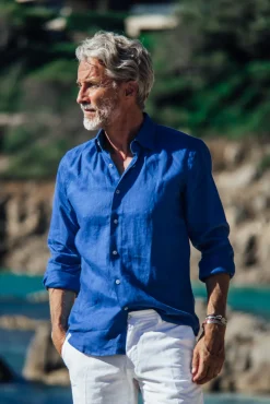 Les Canebiers Divin - Ocean Blue<Homme Chemises