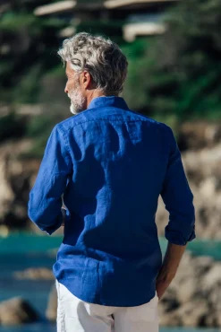 Les Canebiers Divin - Ocean Blue<Homme Chemises
