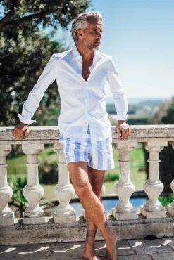 Les Canebiers Ermitage Court Cap 21 - Blue<Homme Stripes|Best Sellers