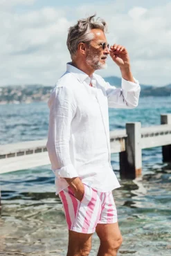 Les Canebiers Ermitage Court Cap 21 - Pink<Homme Stripes|Best Sellers