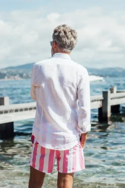 Les Canebiers Ermitage Court Cap 21 - Pink<Homme Stripes|Best Sellers