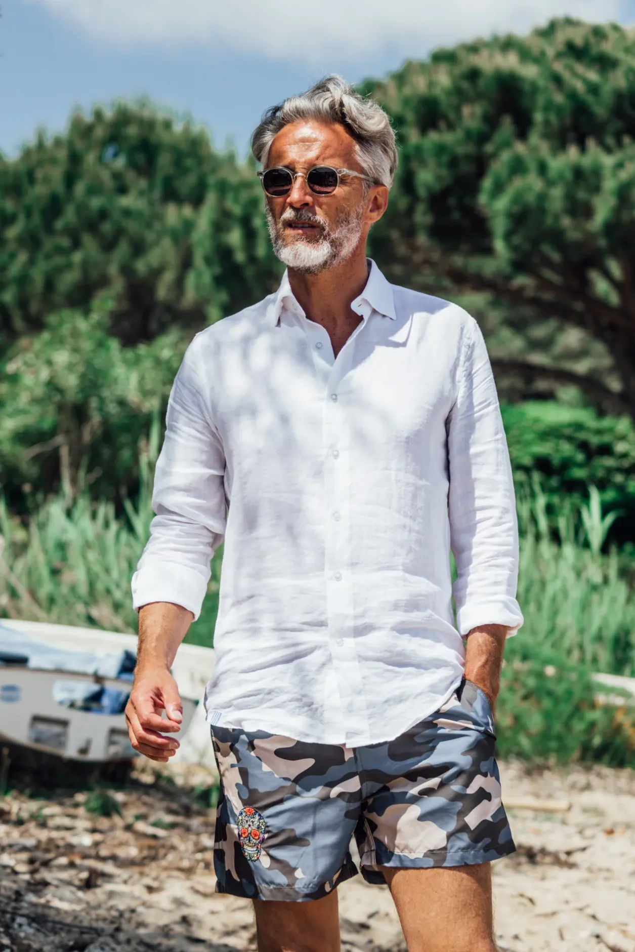 Les Canebiers Ermitage Court Mex Camo - Blue<Homme Best Sellers|Mex