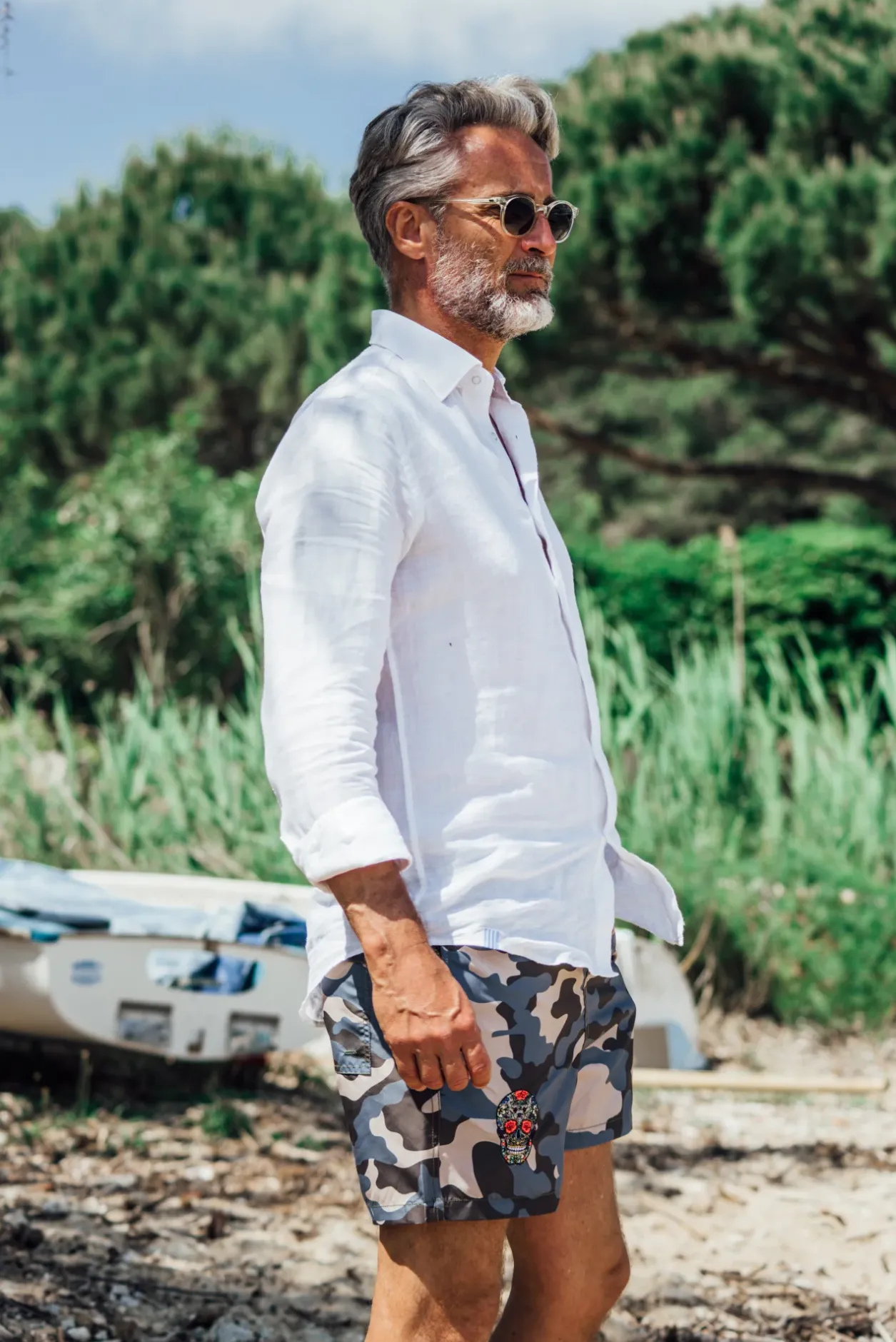 Les Canebiers Ermitage Court Mex Camo - Blue<Homme Best Sellers|Mex