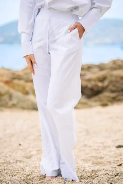 Les Canebiers Germondy Pants - White<Femme Pantalons
