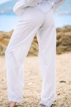 Les Canebiers Germondy Pants - White<Femme Pantalons