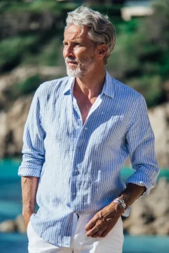 Les Canebiers Lavande - Sky Blue<Homme Chemises