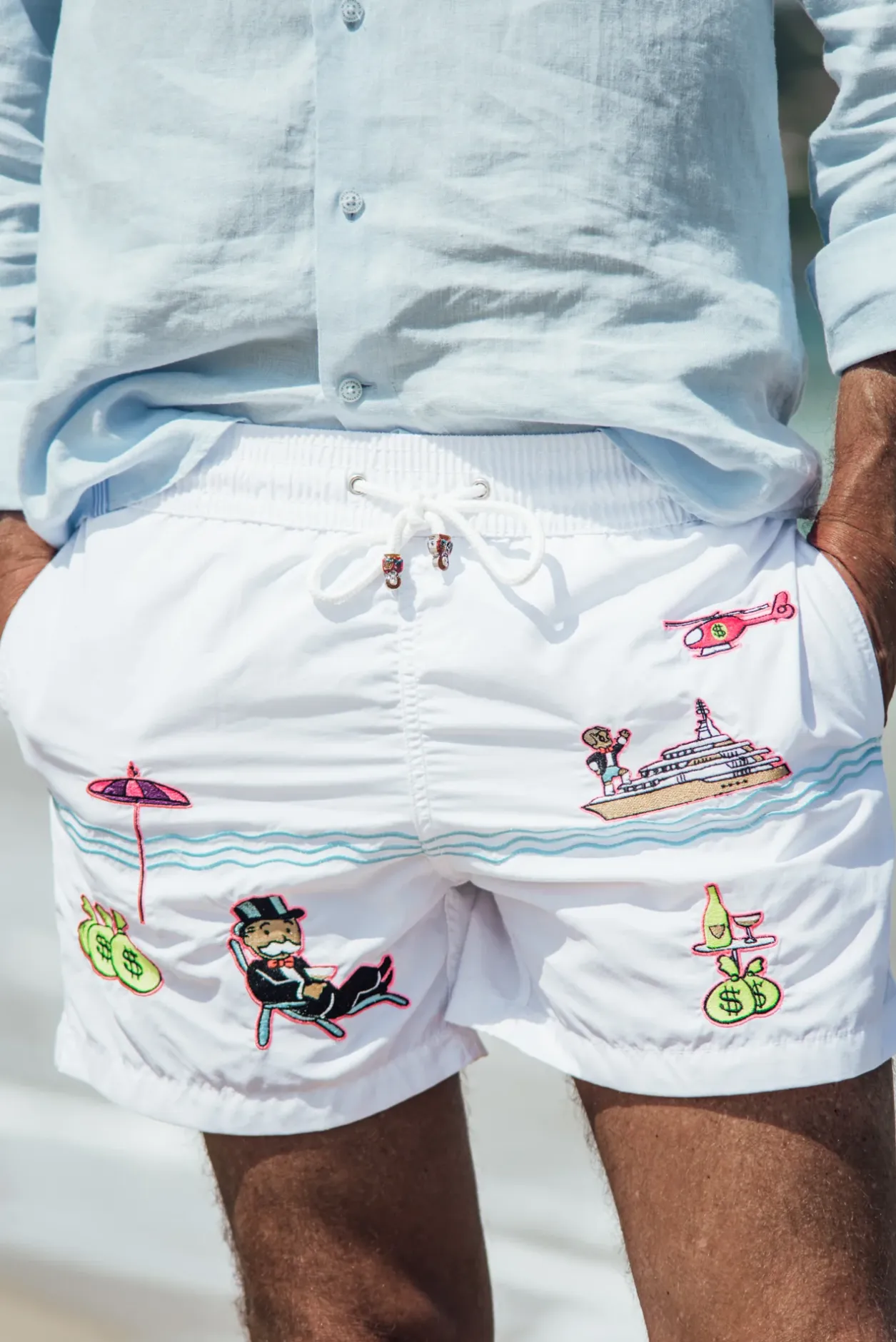 Les Canebiers Pampelonne - White<Homme Places|Monopoly
