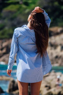 Les Canebiers Pascatt dress - Navy Stripes<Femme Robes