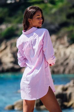 Les Canebiers Pascatt dress - Pink Stripes<Femme Robes