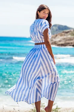 Les Canebiers Sariette - Blue Stripe<Femme Ensemble|Jupes