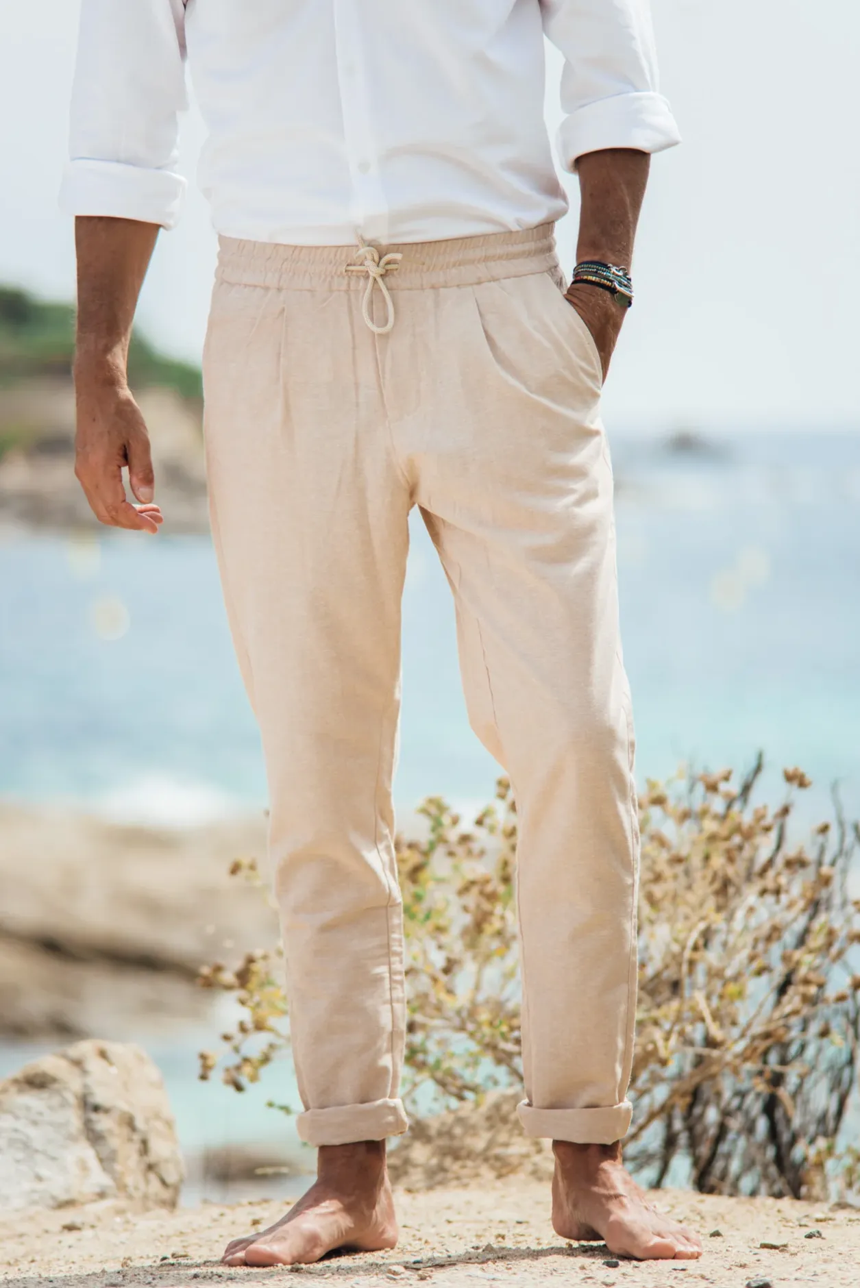 Les Canebiers Sauvier Pants - Beige<Homme Pantalons