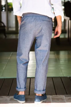 Les Canebiers Sauvier Pants - Navy<Homme Pantalons