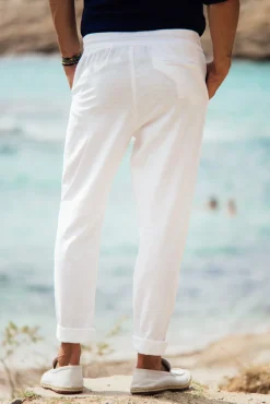 Les Canebiers Sauvier Pants - White<Homme Pantalons