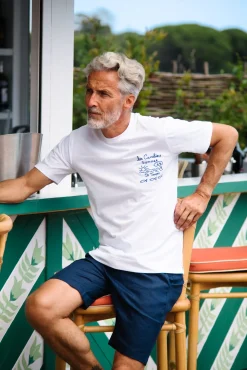 Les Canebiers Summer t-shirt - White<Homme T-shirts