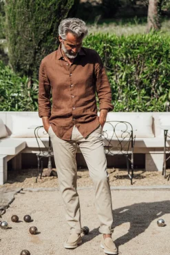 Les Canebiers Tartane pants - Beige<Homme Pantalons
