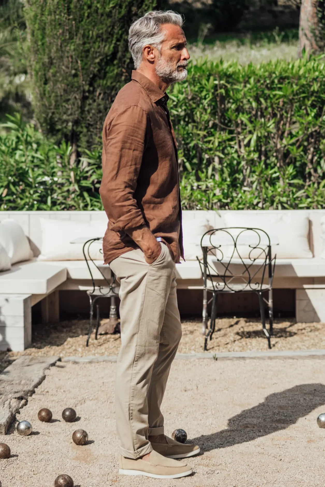 Les Canebiers Tartane pants - Beige<Homme Pantalons