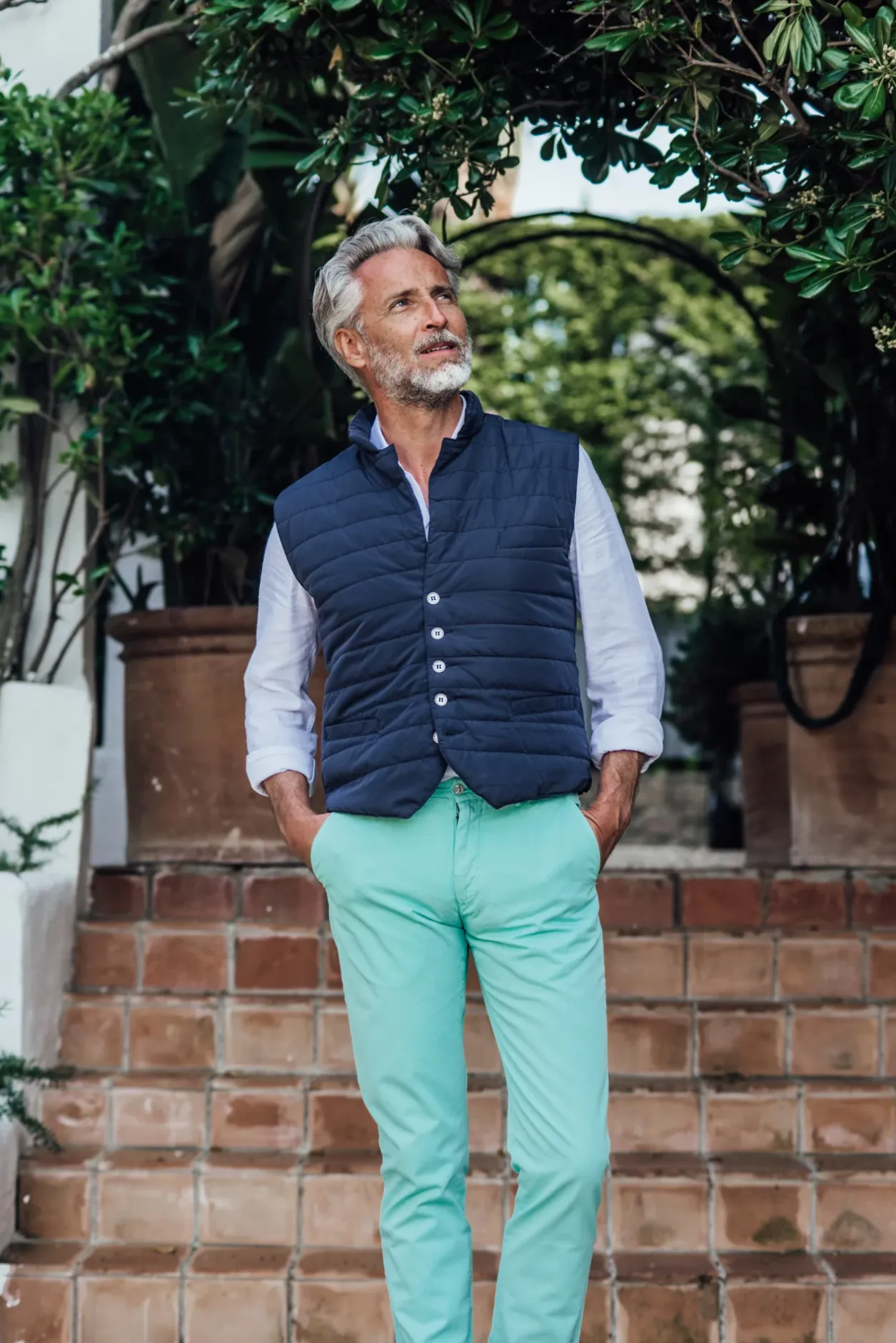 Les Canebiers Tartane pants - Green Water<Homme Pantalons