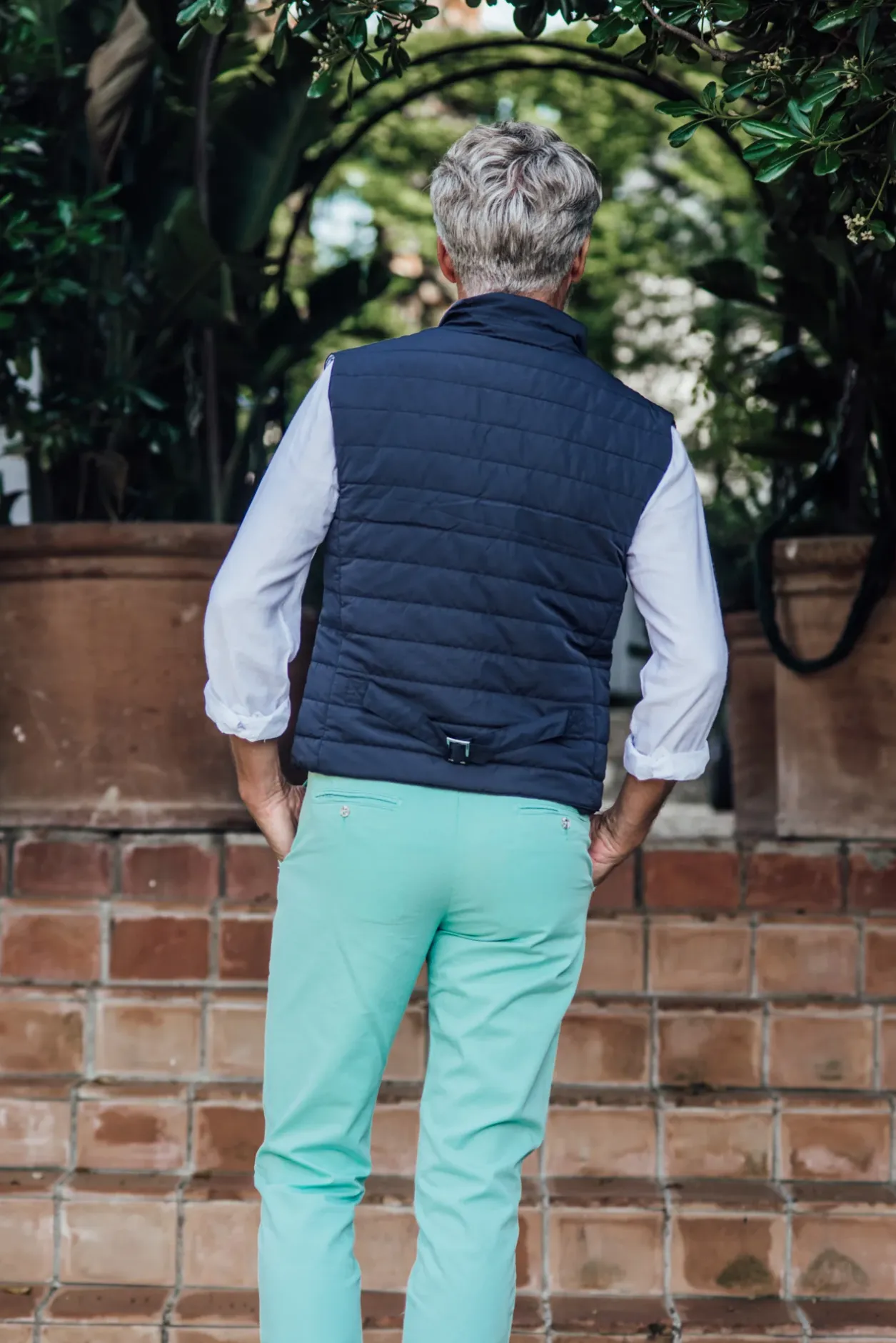 Les Canebiers Tartane pants - Green Water<Homme Pantalons