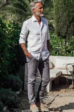 Les Canebiers Tartane pants - Grey<Homme Pantalons