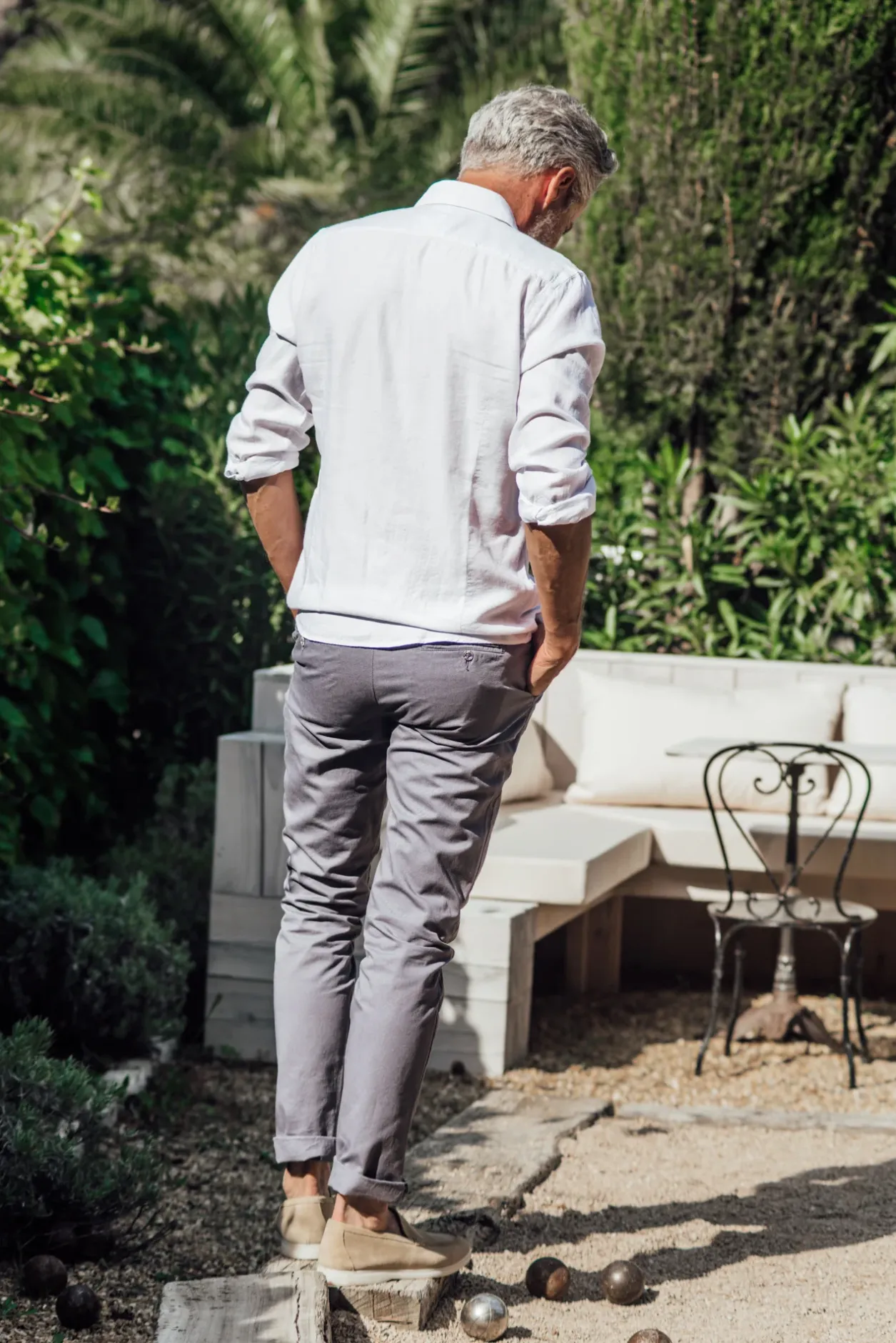 Les Canebiers Tartane pants - Grey<Homme Pantalons