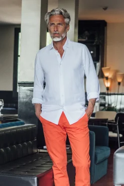 Les Canebiers Tartane pants - Orange<Homme Pantalons