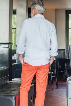 Les Canebiers Tartane pants - Orange<Homme Pantalons