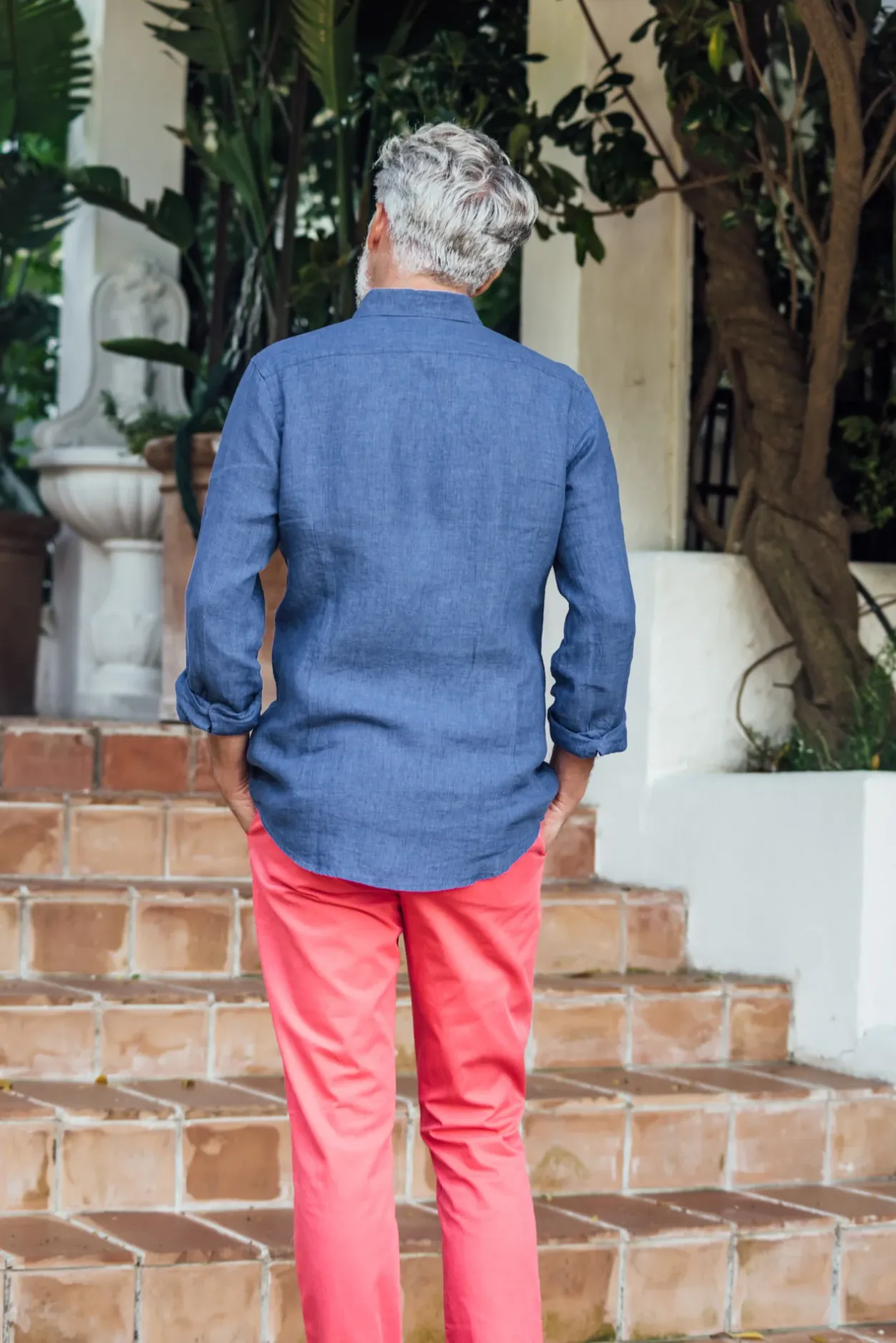 Les Canebiers Tartane pants - Raspberry<Homme Pantalons