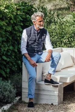 Les Canebiers Tartane pants - Sky Blue<Homme Pantalons