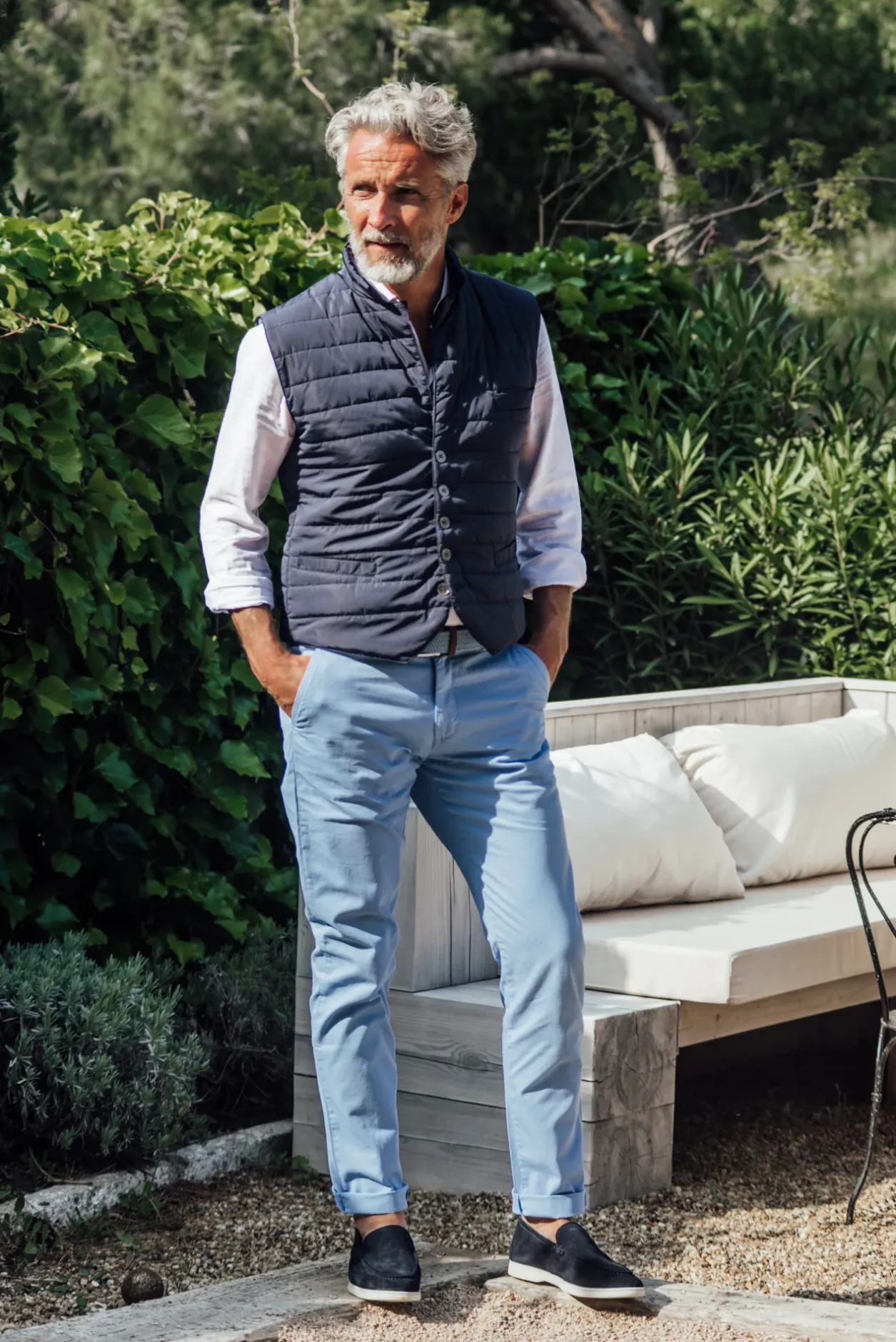 Les Canebiers Tartane pants - Sky Blue<Homme Pantalons